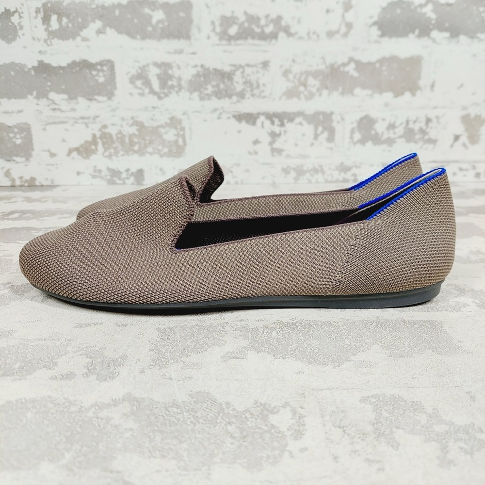 NEW Rothy's The Loafer Mocha Knit Round Toe Slip On Loafers H574